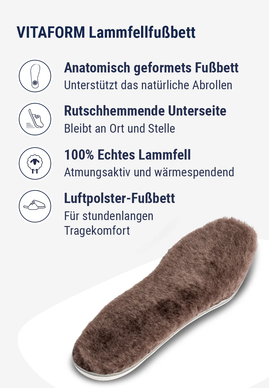 austauschbares Damen Lammfellfußbett mit Luftpolster - Image 3