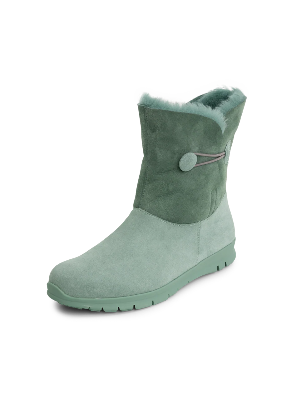 flauschig-wärmender Lammfellstiefel Veloursleder - Image 10