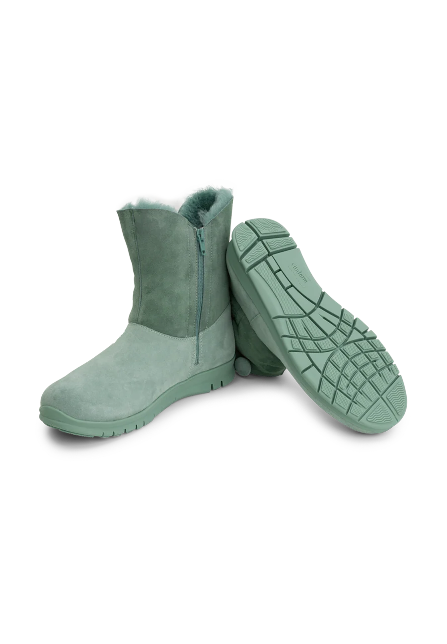 flauschig-wärmender Lammfellstiefel Veloursleder - Image 11