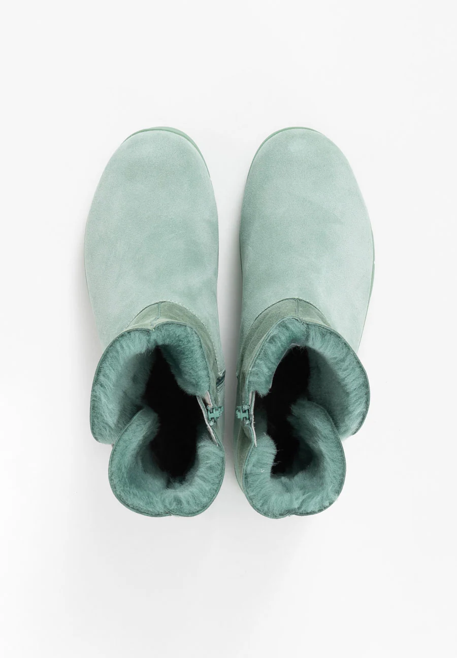 flauschig-wärmender Lammfellstiefel Veloursleder - Image 13
