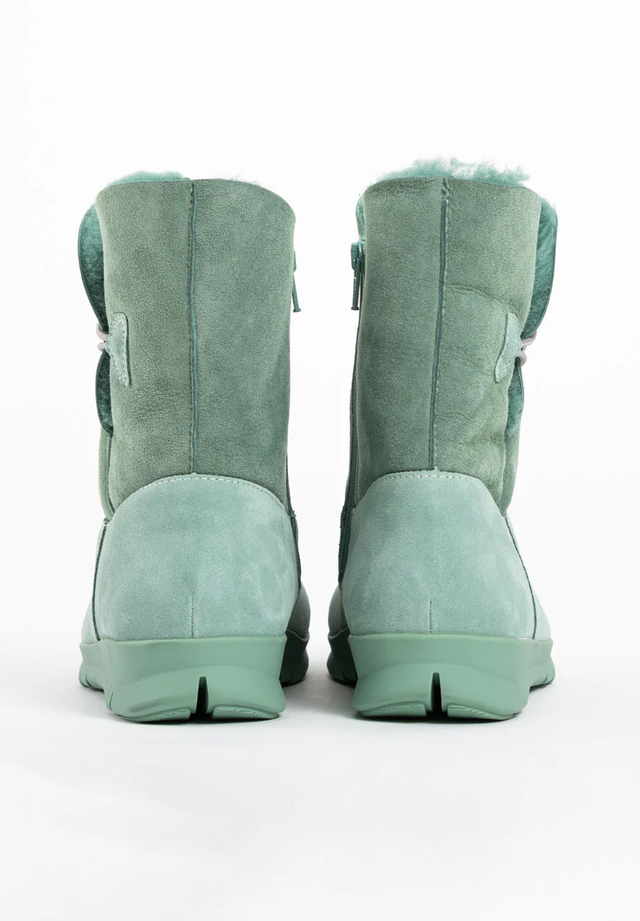 flauschig-wärmender Lammfellstiefel Veloursleder - Image 14