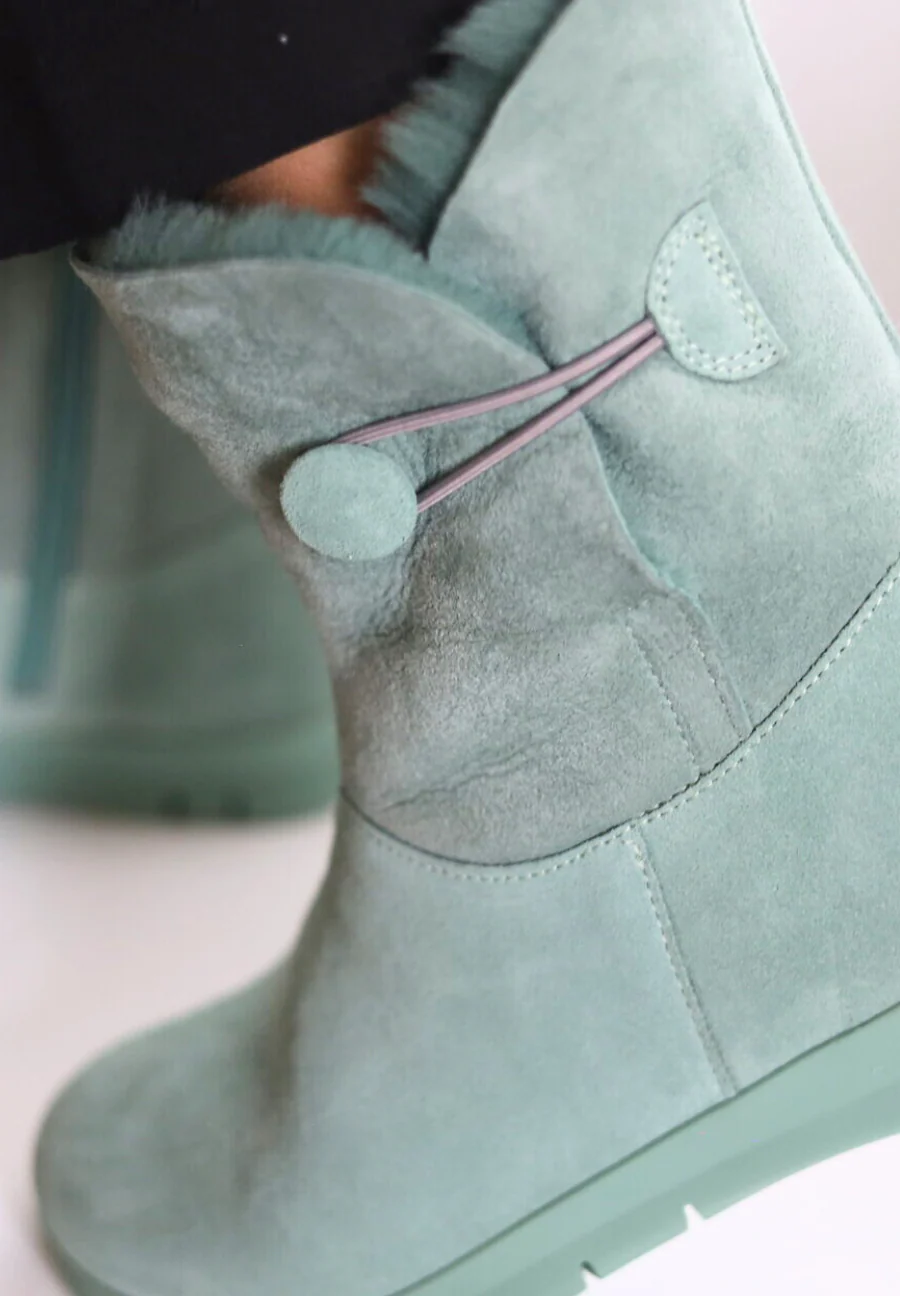 flauschig-wärmender Lammfellstiefel Veloursleder - Image 16