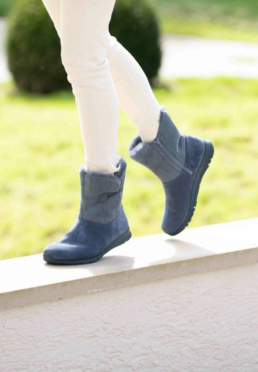 flauschig-wärmender Lammfellstiefel Veloursleder - Image 18