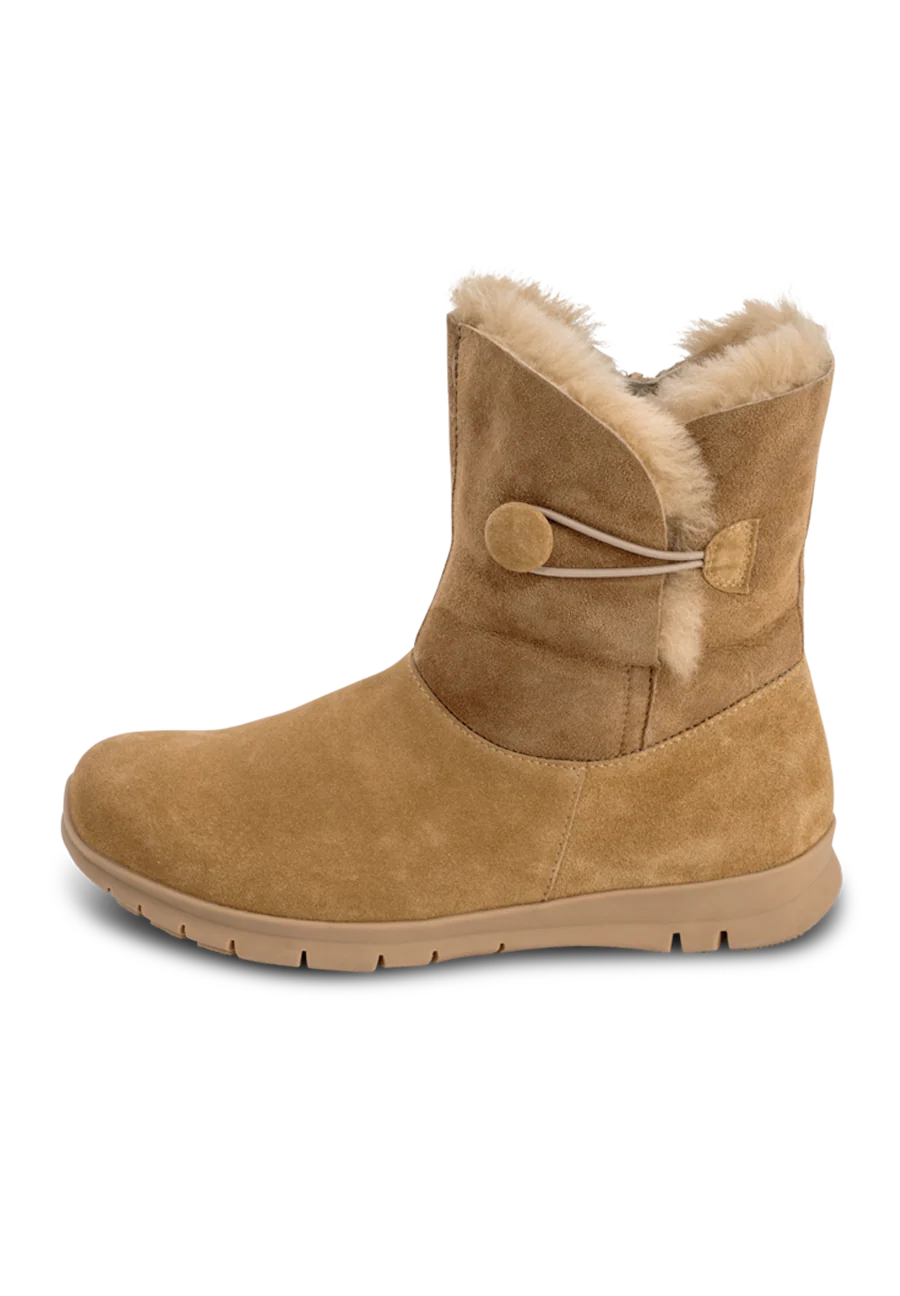 flauschig-wärmender Lammfellstiefel Veloursleder - Image 31