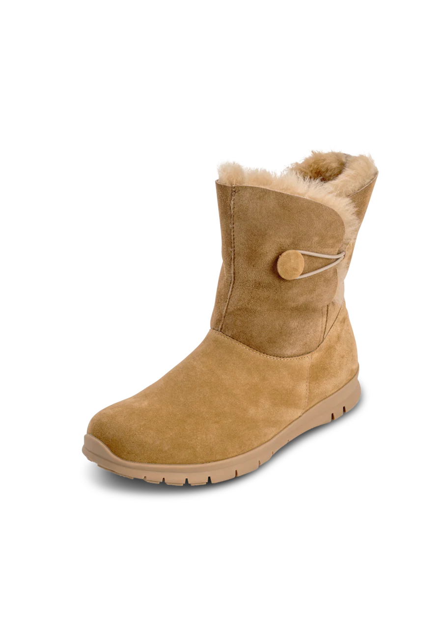 flauschig-wärmender Lammfellstiefel Veloursleder - Image 33