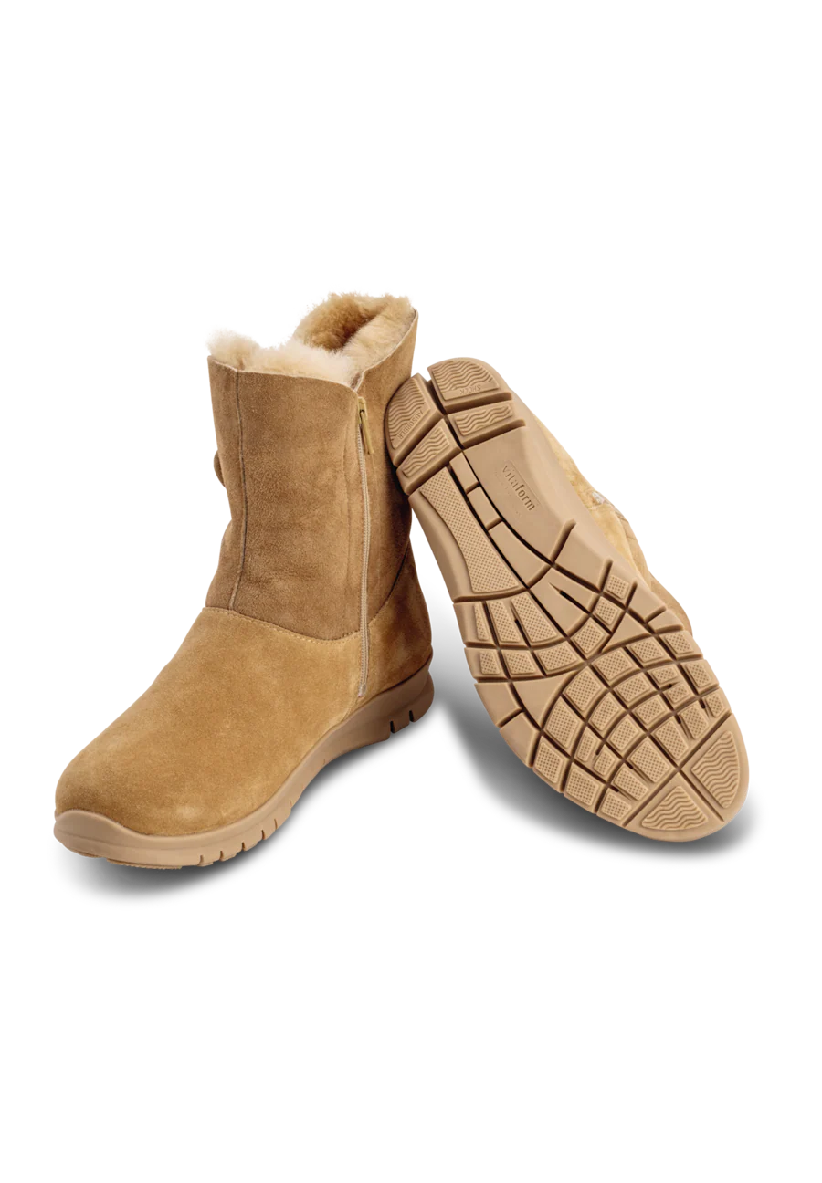 flauschig-wärmender Lammfellstiefel Veloursleder - Image 34