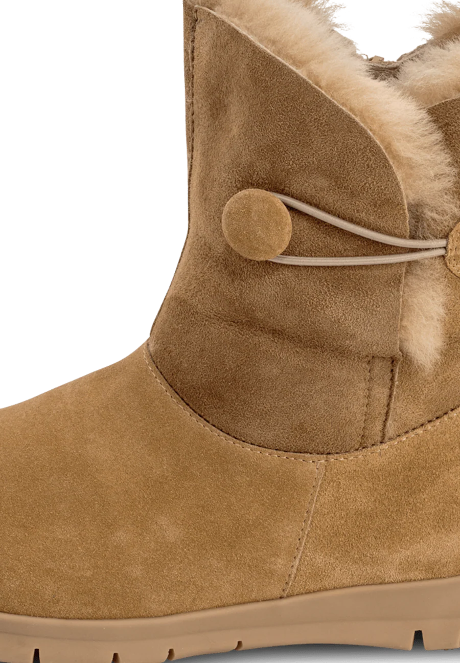 flauschig-wärmender Lammfellstiefel Veloursleder - Image 35