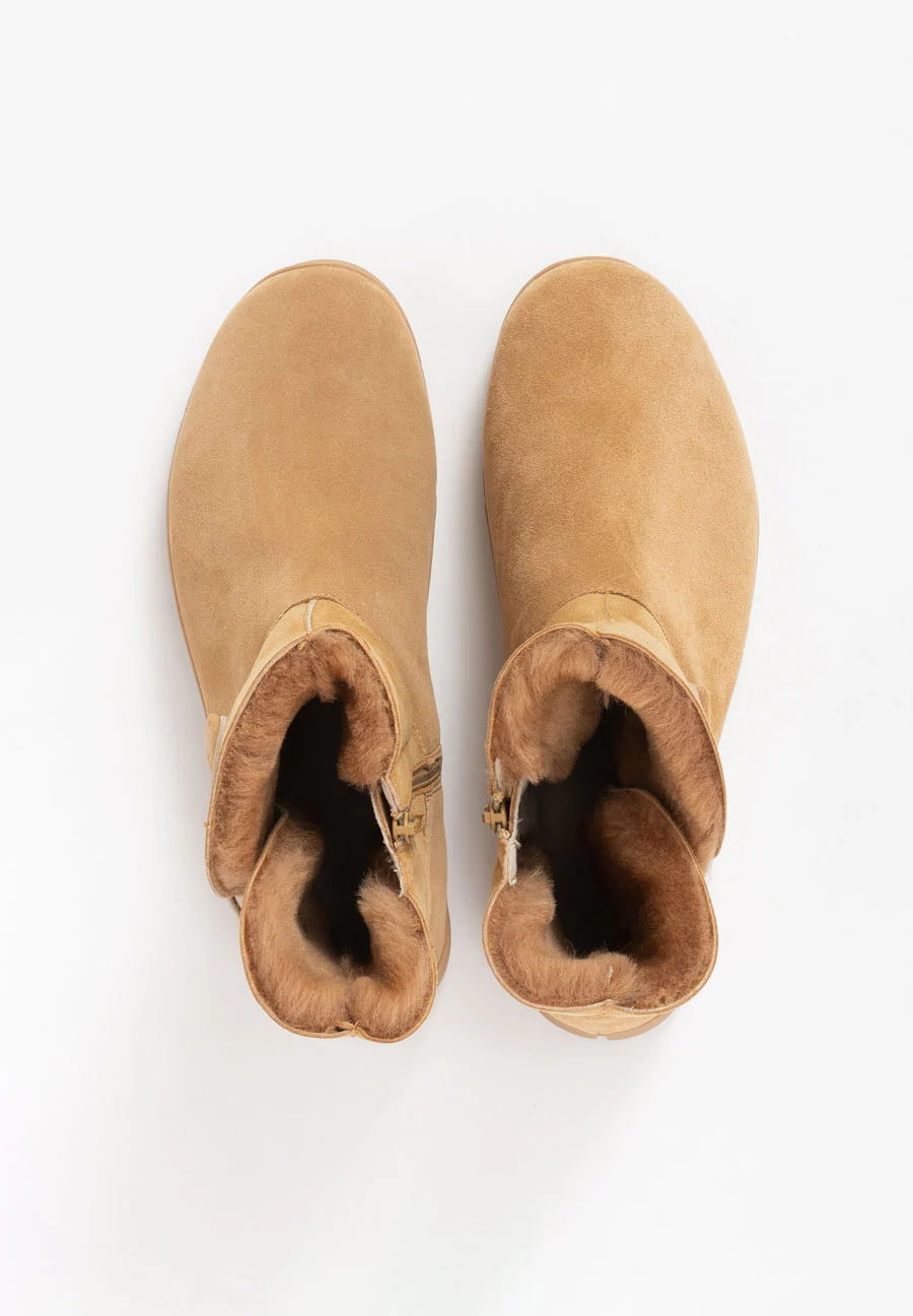 flauschig-wärmender Lammfellstiefel Veloursleder - Image 36