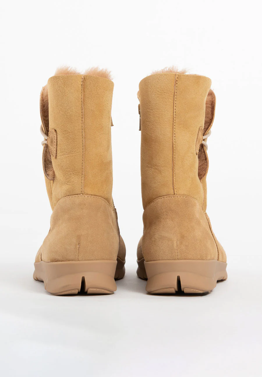 flauschig-wärmender Lammfellstiefel Veloursleder - Image 37