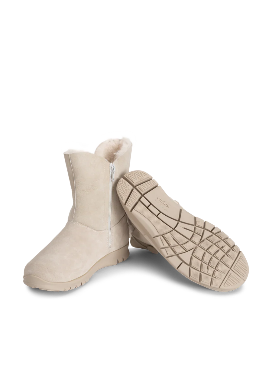 flauschig-wärmender Lammfellstiefel Veloursleder - Image 4