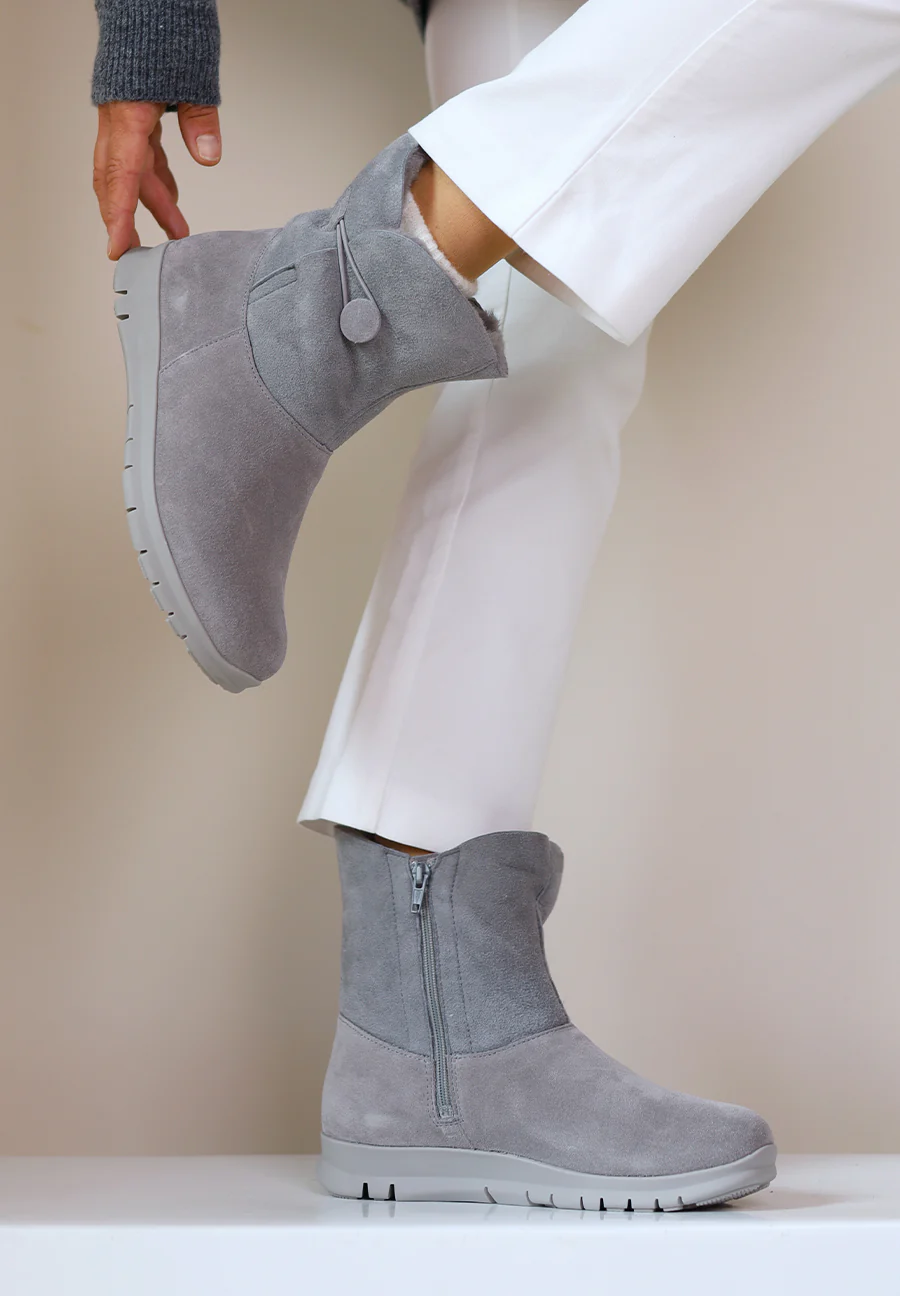 flauschig-wärmender Lammfellstiefel Veloursleder - Image 52