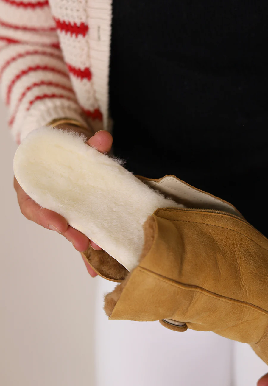 flauschig-wärmender Lammfellstiefel Veloursleder - Image 54