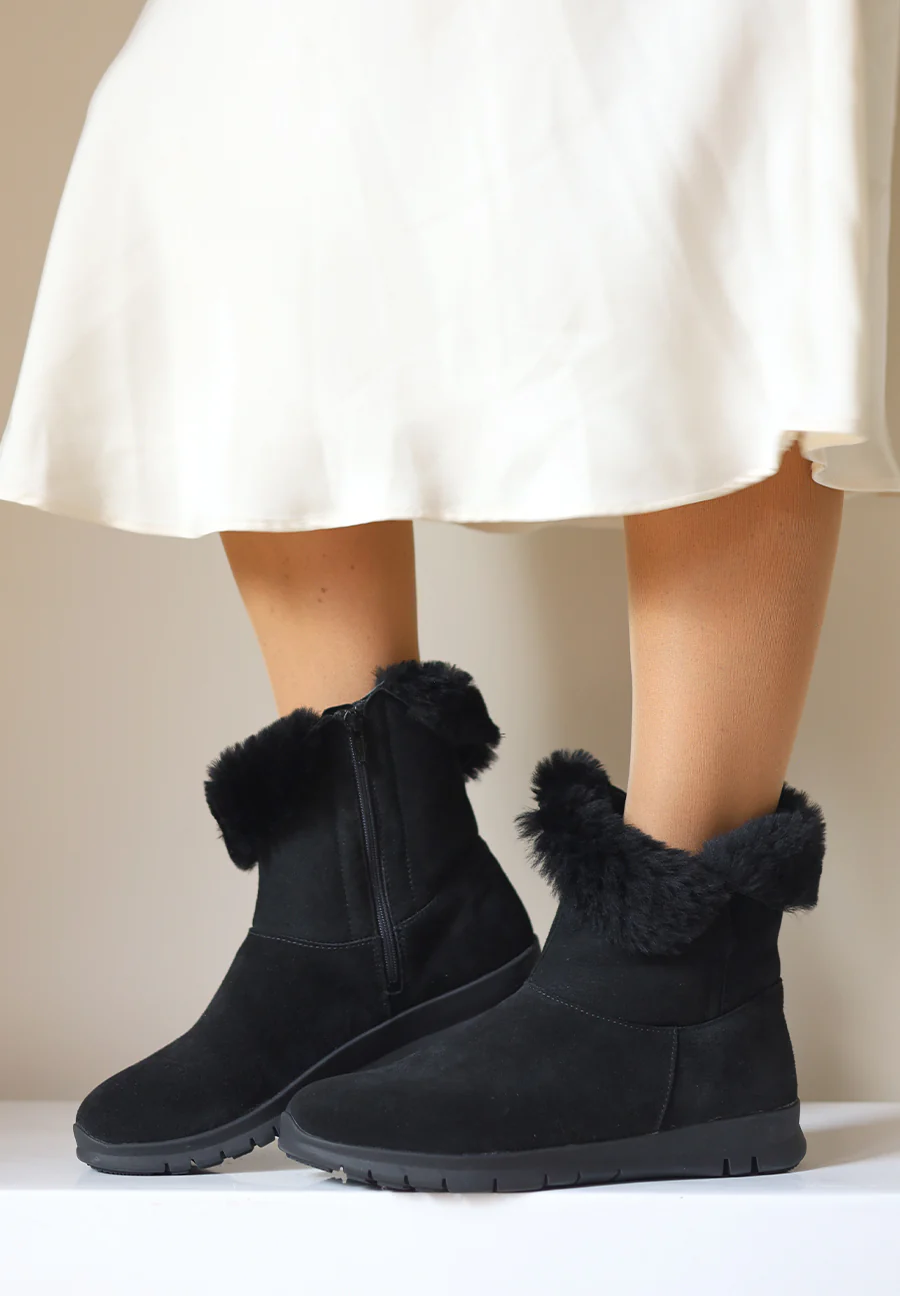 flauschig-wärmender Lammfellstiefel Veloursleder - Image 57