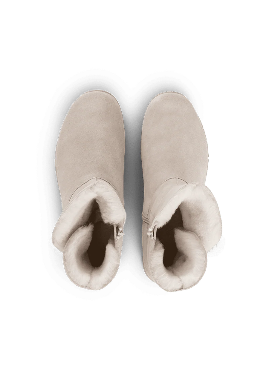 flauschig-wärmender Lammfellstiefel Veloursleder - Image 6