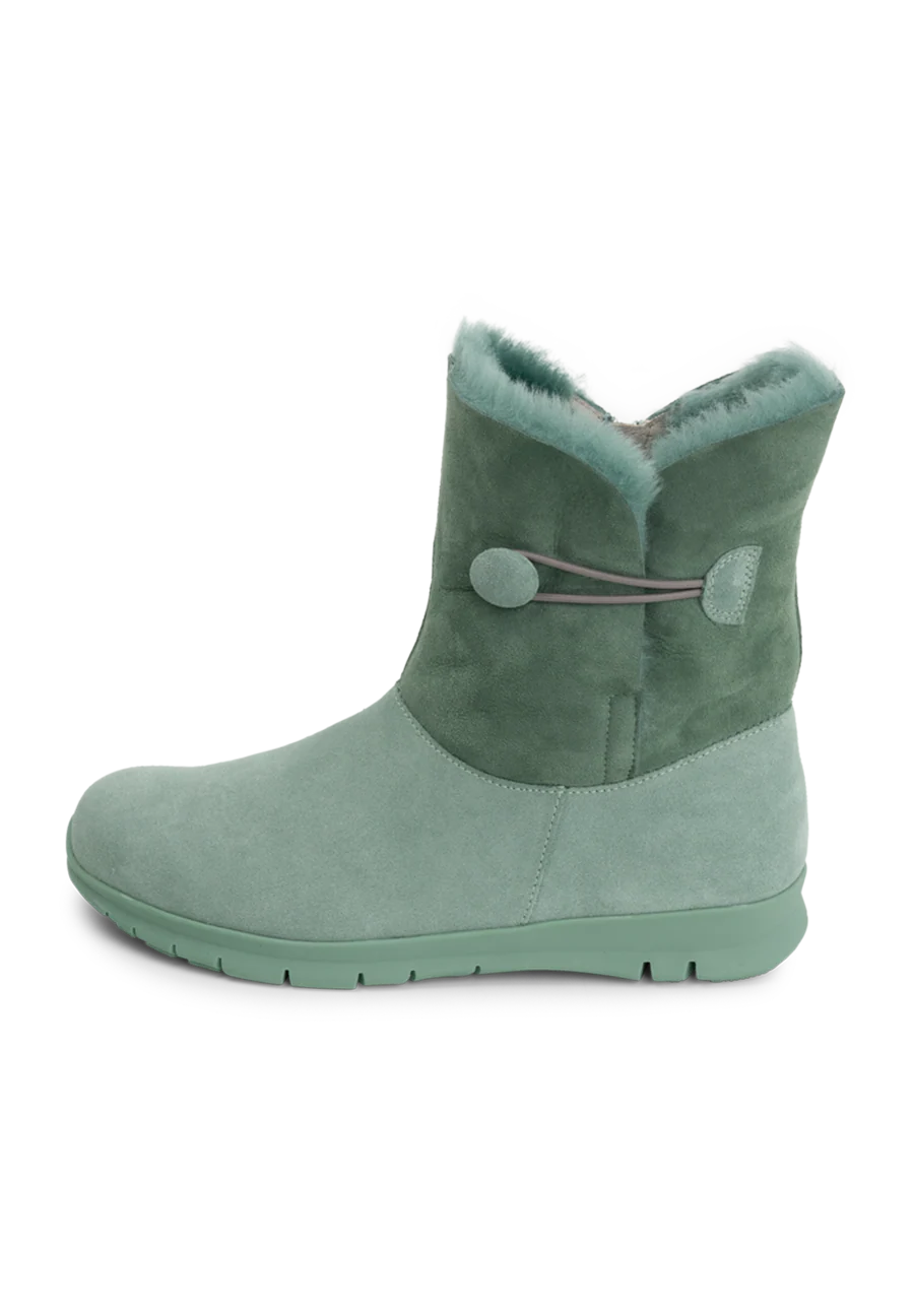 flauschig-wärmender Lammfellstiefel Veloursleder - Image 8