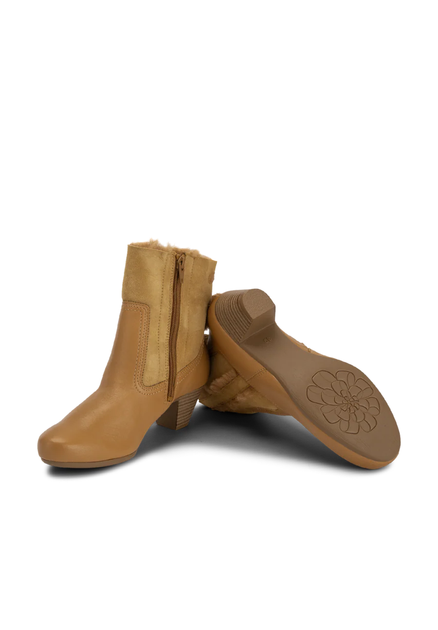 hübsche-wärmende Stiefelette Lammfell - Image 4