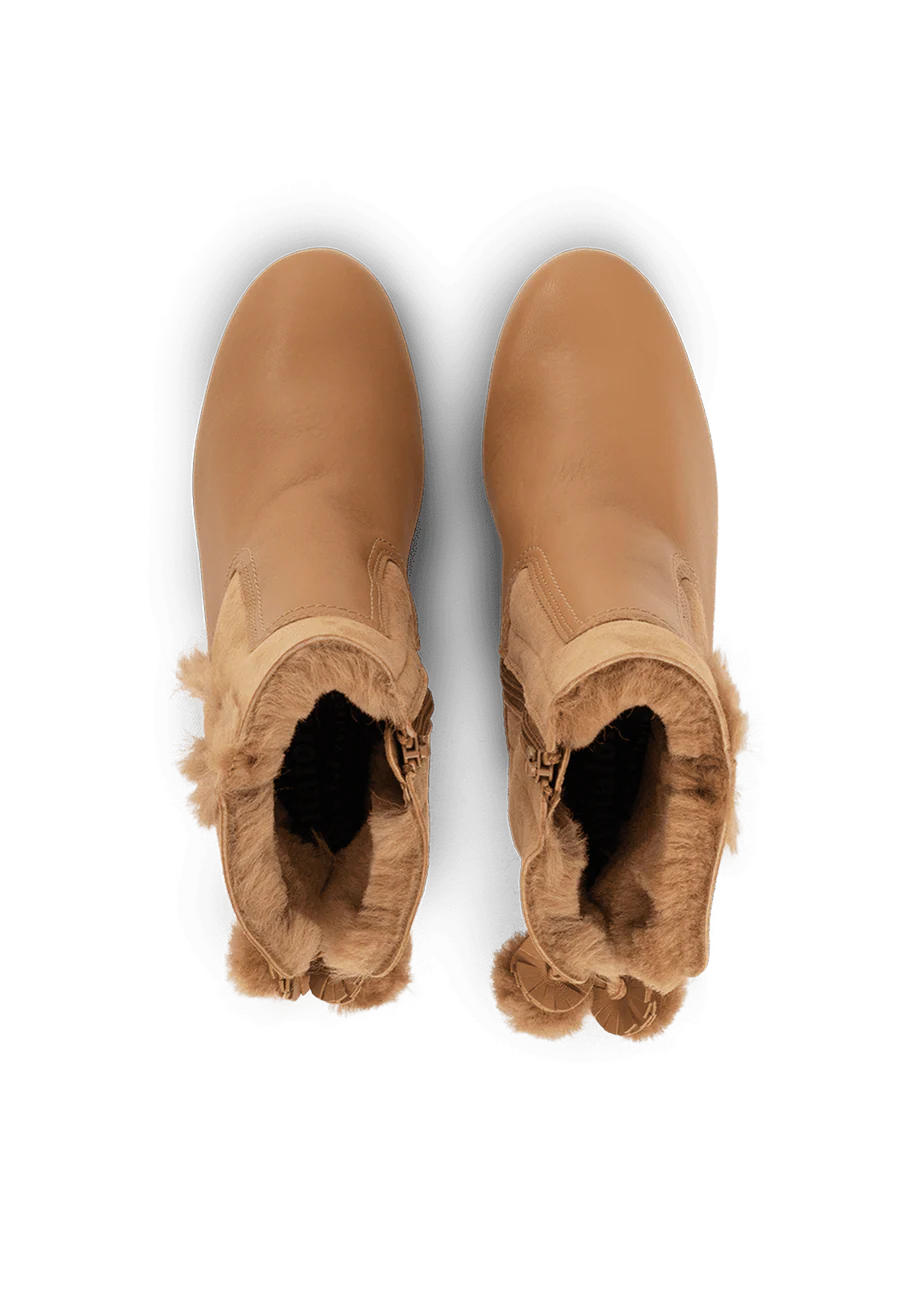 hübsche-wärmende Stiefelette Lammfell - Image 6