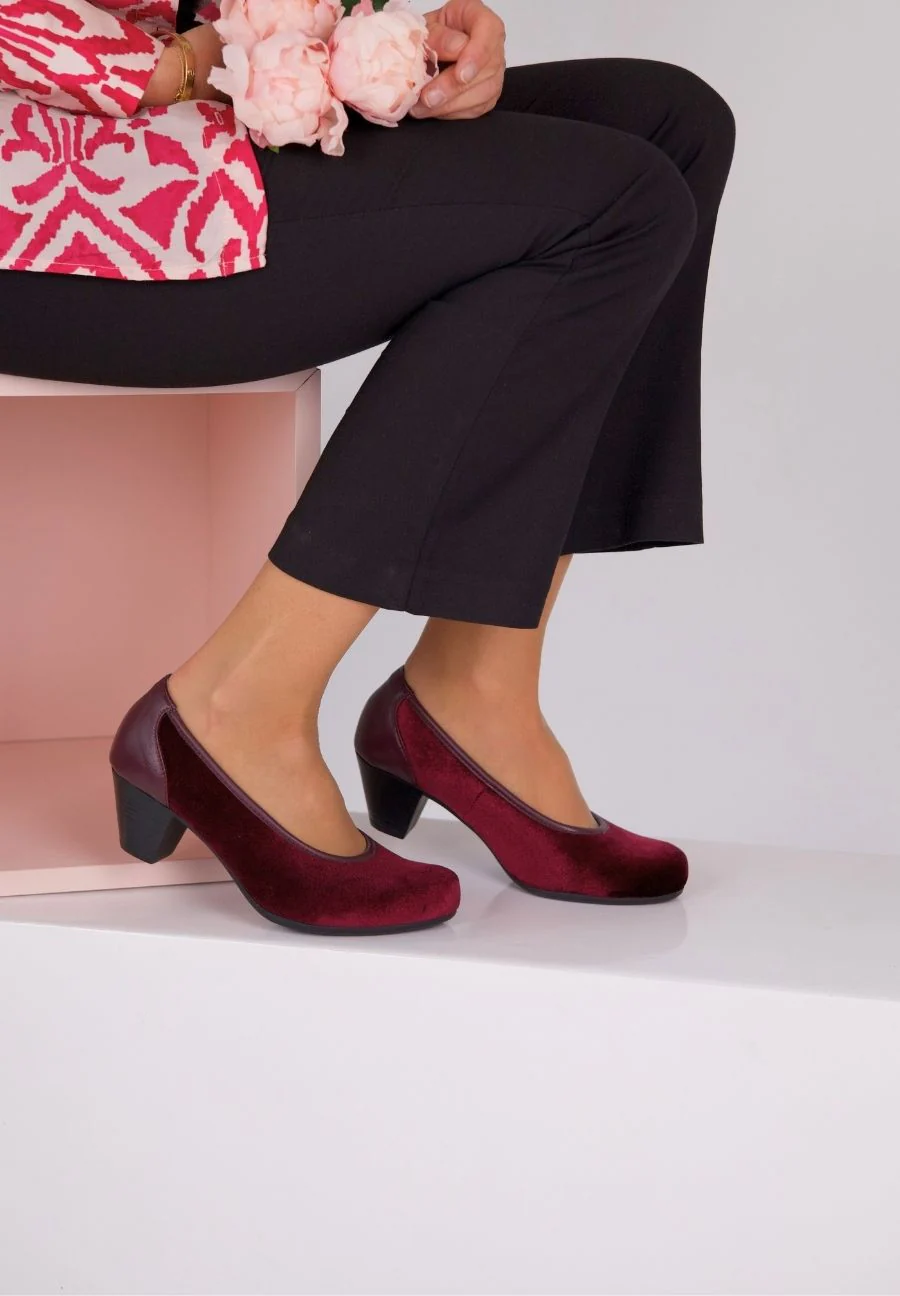 samtiger Pumps Leder/Stretch - Image 6