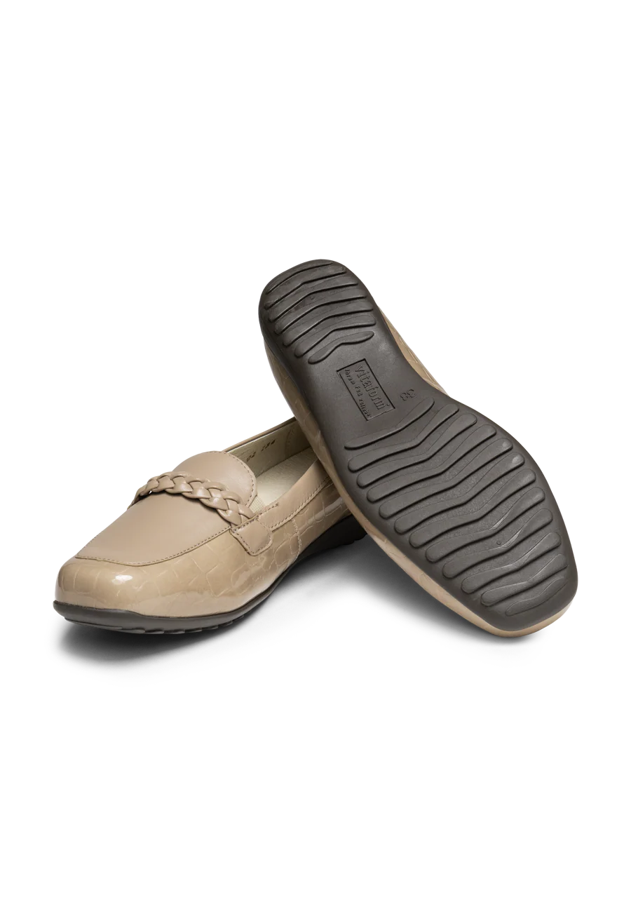 stilvoller Slipper Leder/Stretch - Image 4