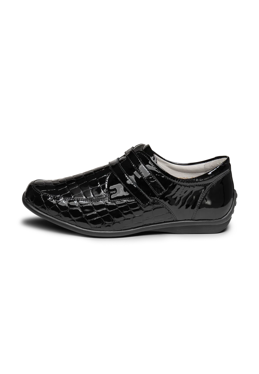 stimmiger Halbschuh Leder/Stretch